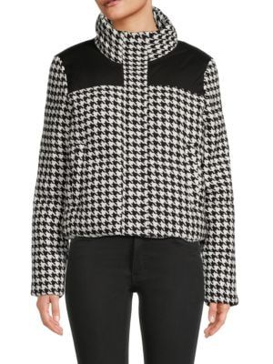 Houndstooth Puffer Jacket | Saks Fifth Avenue OFF 5TH