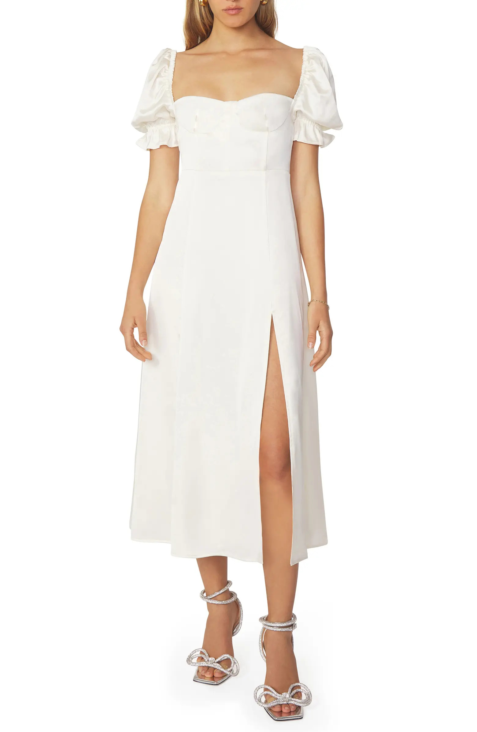 Puff Sleeve Midi Dress | Nordstrom Rack