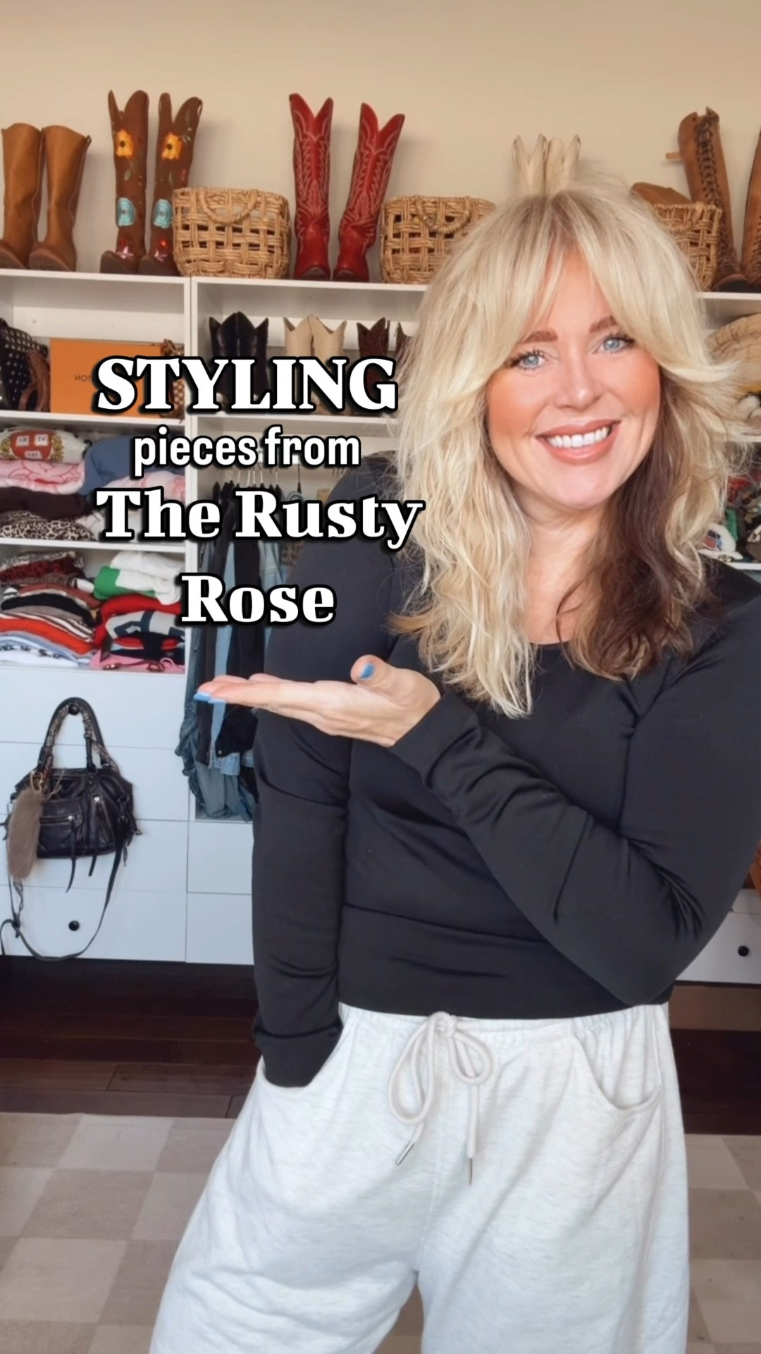 Linked everything I can here but some links will be here in caption. Just screenshot and then copy to paste. 
•Faux fur jacket size up if you want a more loose fit. I wish I had, this is a medium but need a large. 
LINK 👉🏼 https://collabs.shop/nwrk1r 
SAVE on coat and big silver hoops with code MANDIE40 
•Silver hoops LINK 👉🏼 https://collabs.shop/dddrow
•Hat LINK 👉🏼 https://collabs.shop/nwrk1r
SAVE on hat with code MANDIE15 
•Fleece lined long sleeve M LINK 👉🏼 https://collabs.shop/ta5xee
SAVE with code MANDIE15 

Linked here in LTK 
Sweatpants M
Jeans true to size 
Nike sneaks true to size 
Boots true to size 
