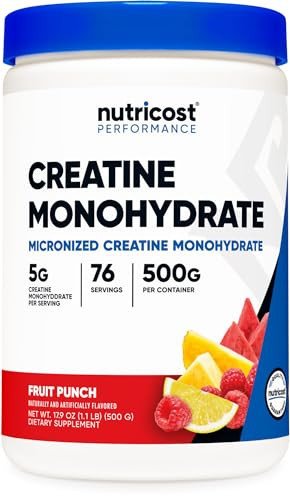 Nutricost Creatine Monohydrate Powder (Fruit Punch, 500 Gram) | Amazon (US)