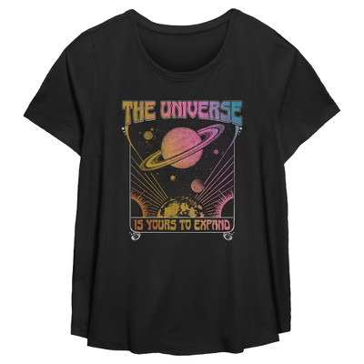 Women's Lost Gods The Universe Is Yours To Expand  T-Shirt - Black - 4X | Target