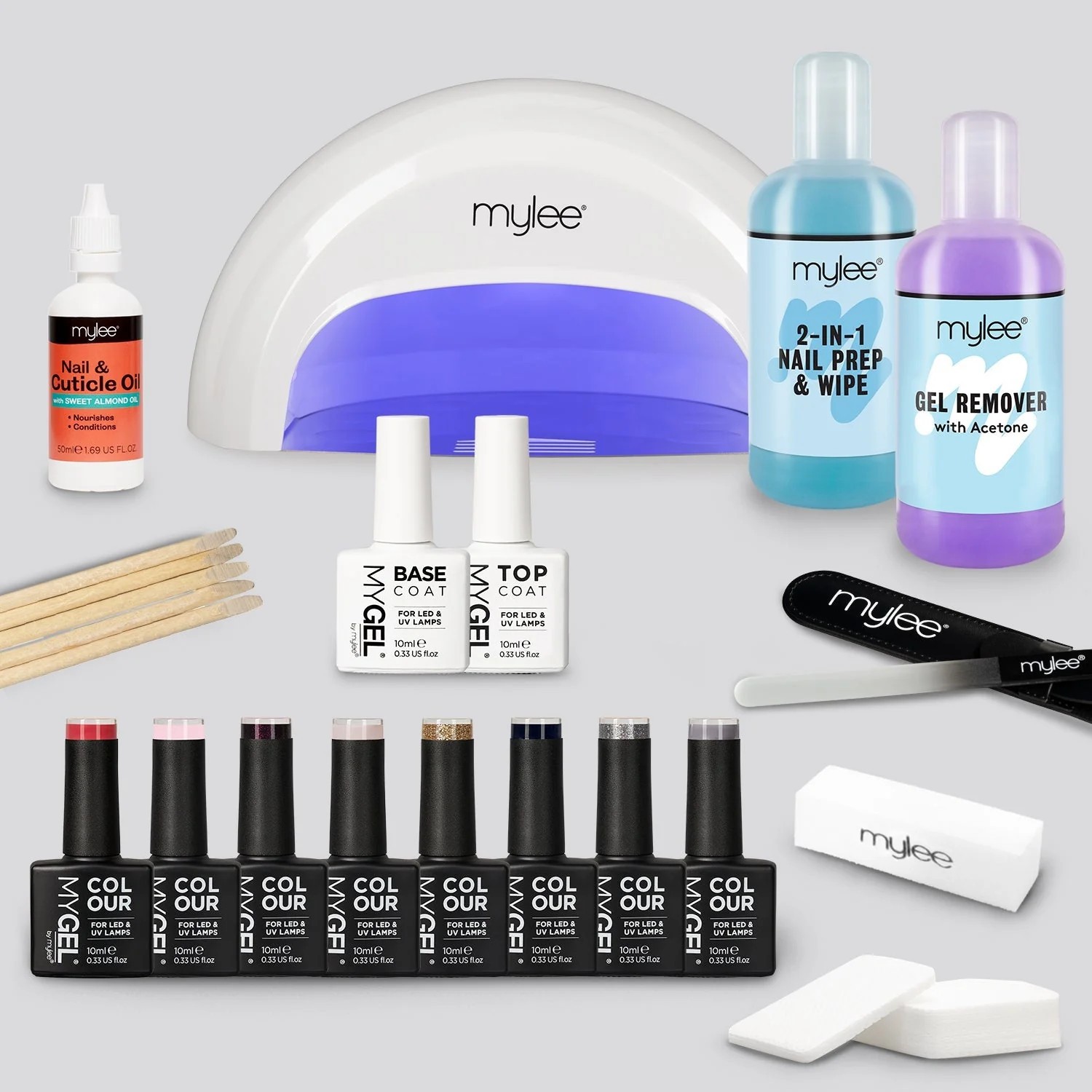 Mylee The Full Works Complete Gel Nail Polish Kit (White) - City Slick | Mylee