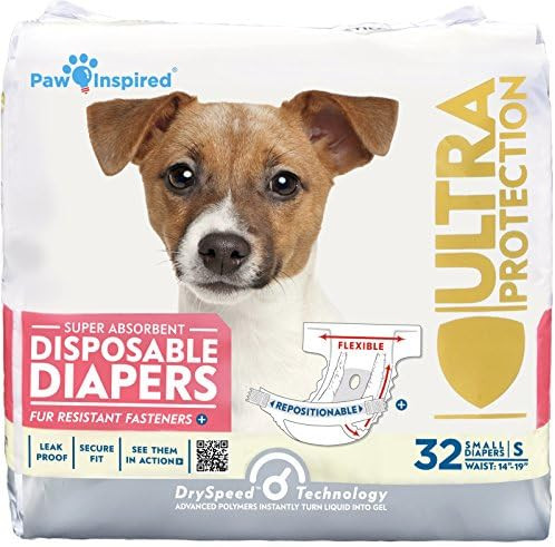 Paw Inspired 32ct Disposable Dog Diapers | Female Dog Diapers Ultra Protection | Diapers for Dogs... | Amazon (US)