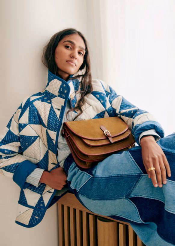 Léopold Jacket - Blue Patchwork  - Sézane | Sezane Paris