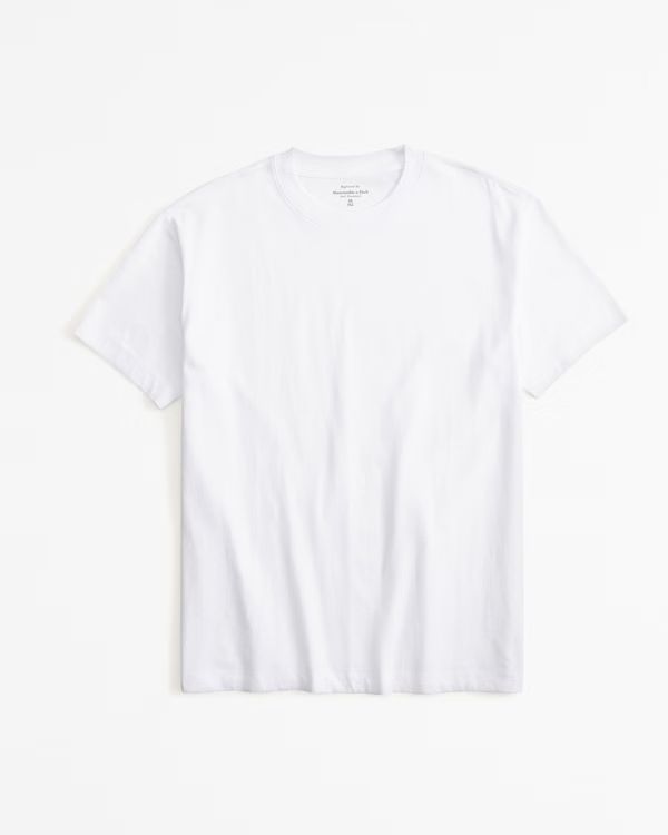 Women's Essential Premium Polished Oversized Tee | Women's Tops | Abercrombie.com | Abercrombie & Fitch (US)