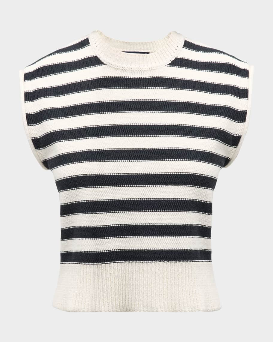 Vera Striped Sleeveless Sweater | Neiman Marcus