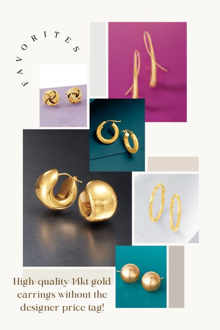 High quality 14kt gold earrings without the designer price!

#LTKGiftGuide #LTKstyletip #LTKover40