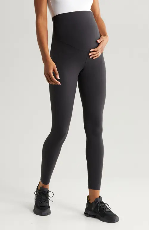 Zella Mamasana Studio Luxe High Waist Maternity Leggings in Black at Nordstrom, Size Xx-Large | Nordstrom