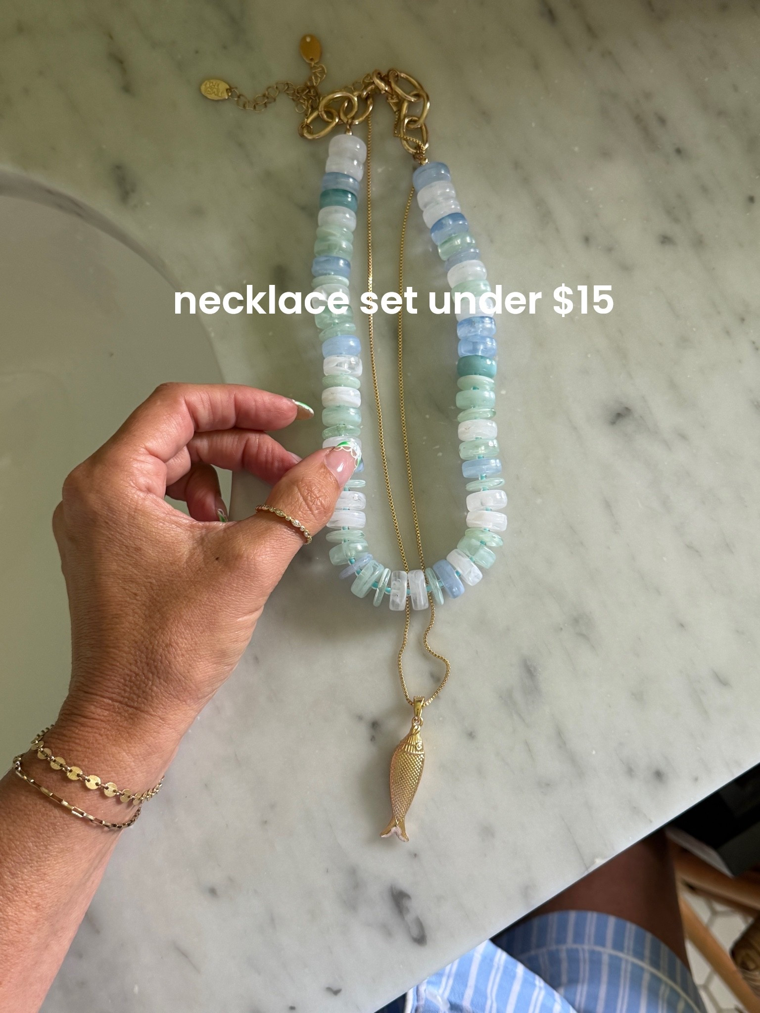 Necklace set under $15!! Love it