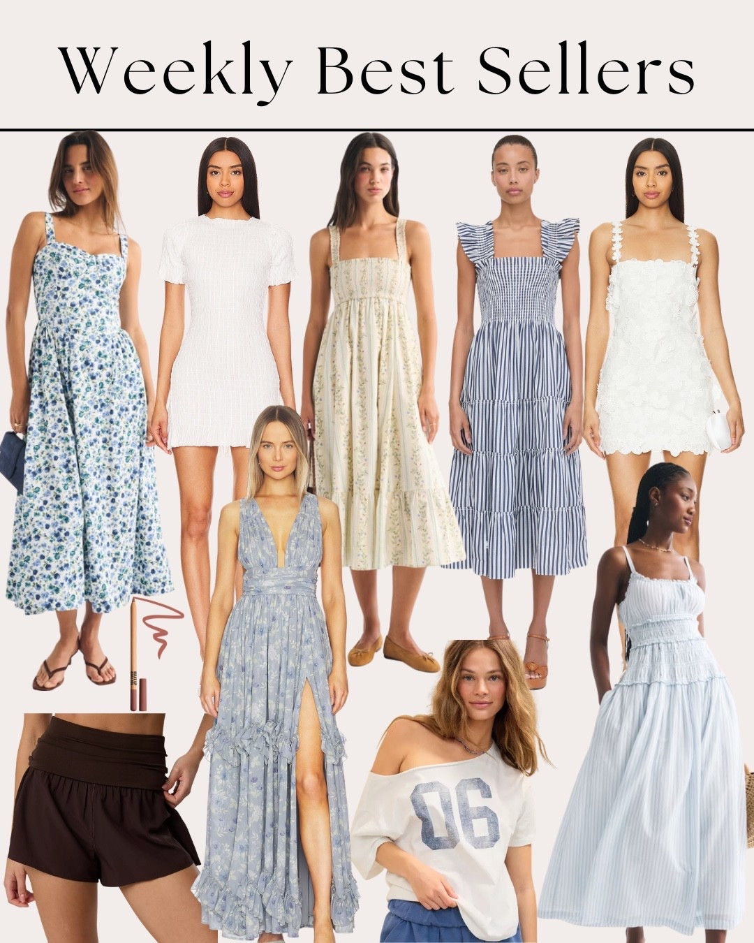 Your favorites of the week and most shopped items! 🤍✨ 

Lots of cute spring dresses and wedding guest dress options! The Aerie sale is also still going on. 😍

@Revolve 
@Aerie 
@Sephora 
@abercrombie 

#LTKootd #LTKSaleAlert #LTKxAerie