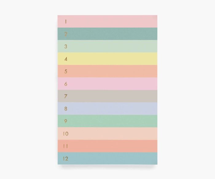 Numbered Colorblock Large Memo Notepad | Rifle Paper Co.