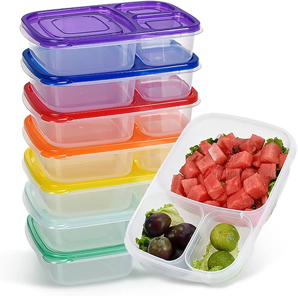 Bento Box Adult Lunch Box,Kids Reusable Meal Prep Containers With Lids Fruit Vegetable salad Snac... | Amazon (US)