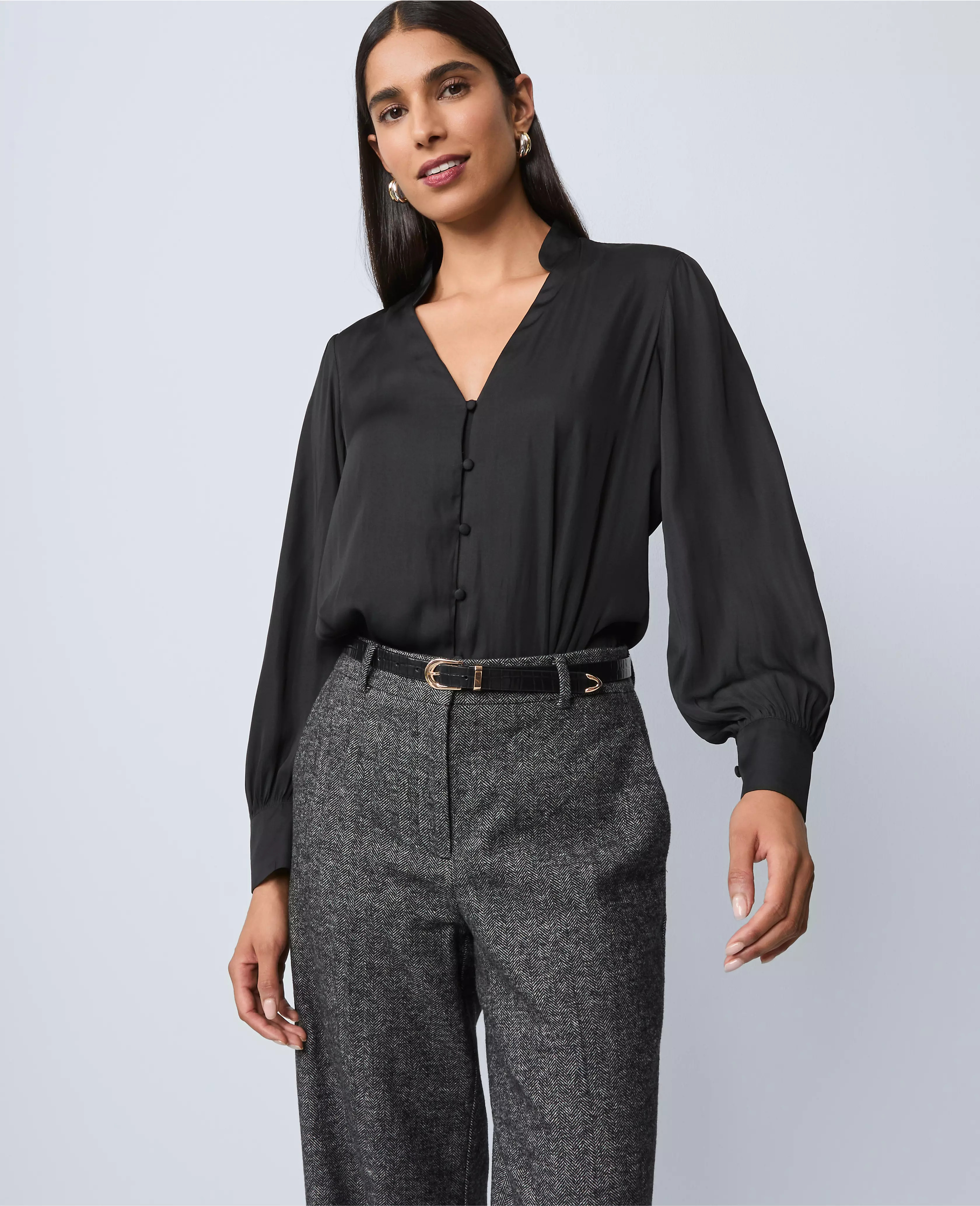 V-Neck Popover | Ann Taylor