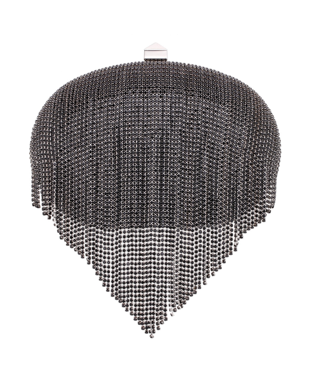 Nina Crystal Chain Draped Minaudiere - Black | Macy's