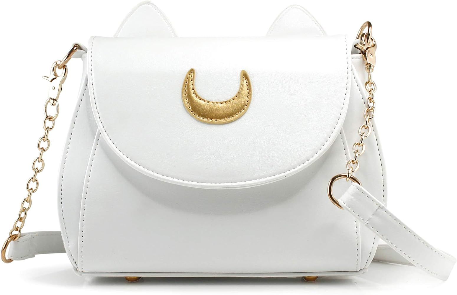 Moon Luna Design Purse Kitty Cat satchel shoulder bag Designer Women Handbag Tote PU Leather Sail... | Amazon (US)