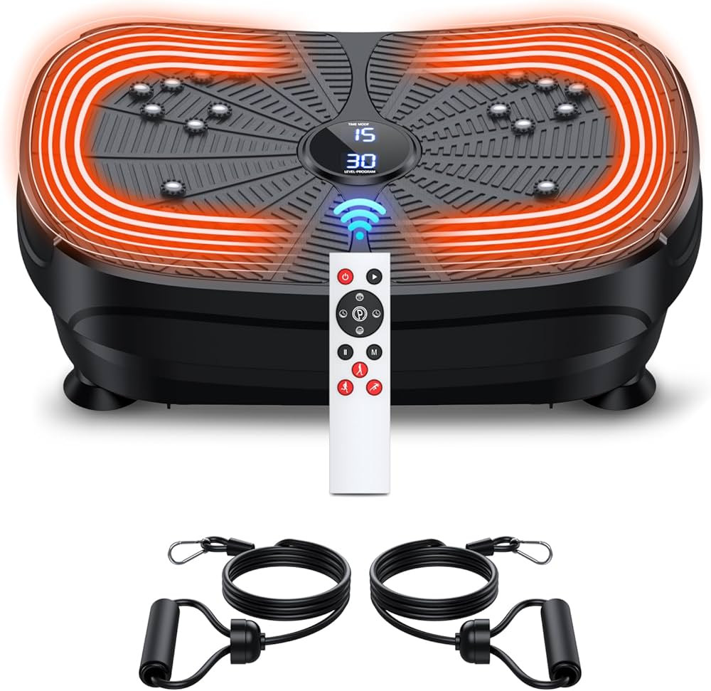 Vibration Plate Exercise Machine, PBYRD Portable Full Body Vibration Platform for Lymphatic Drain... | Amazon (US)