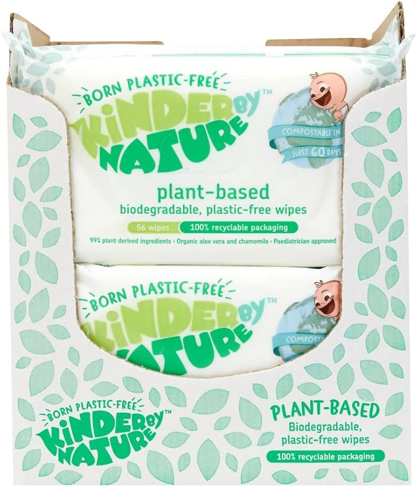 Kinder by Nature Plant Based Baby Wipes - 100% Biodegradable & Compostable, 672 Count (12 Packs o... | Amazon (US)