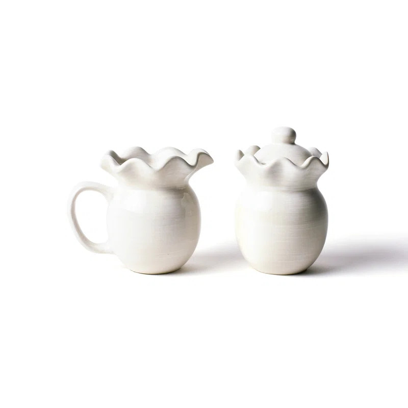 Hand Painted Sugar And Creamer Set with Lid | Wayfair North America