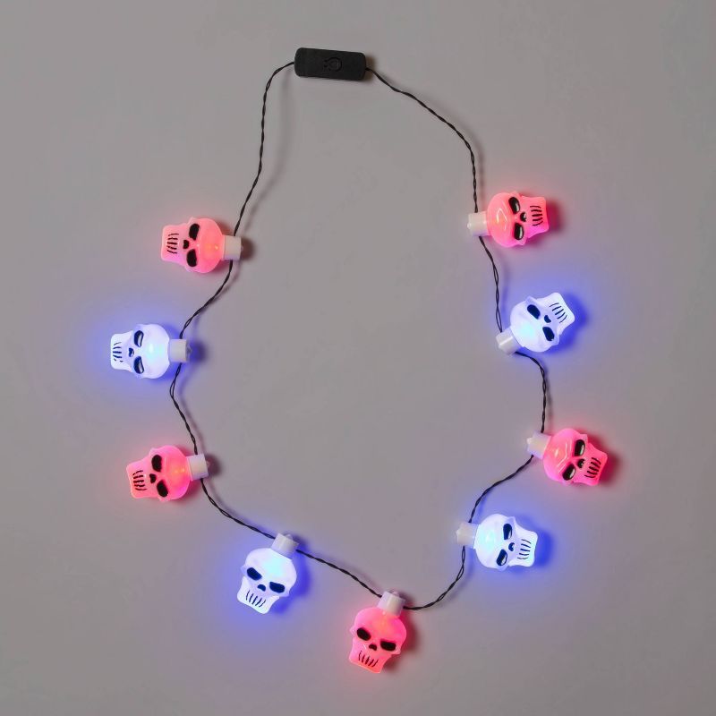 Kids' Light Up Skull Halloween Necklace - Hyde & EEK! Boutique™ | Target