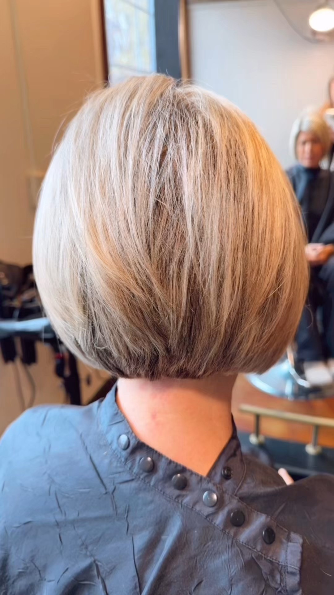 One of the funny things I get asked all the time is what the back of my haircut looks like, so I finally had my stylist walk me through it. She does cutting only — real precision work — which is getting harder to find with short hair. She’s Vidal Sassoon trained, so cutting and coloring are completely separate lanes, and honestly, you can tell.

For color, the darker shade you see is actually my natural (around a 5N), and the blonde is just lifted with bleach. My hair has gotten more stubborn to process over the years, so she’ll use a 20–30 developer, and I’m religious about deep conditioning to keep everything healthy.

#LTKdayinmylife #LTKmorningroutine #LTKselfcare