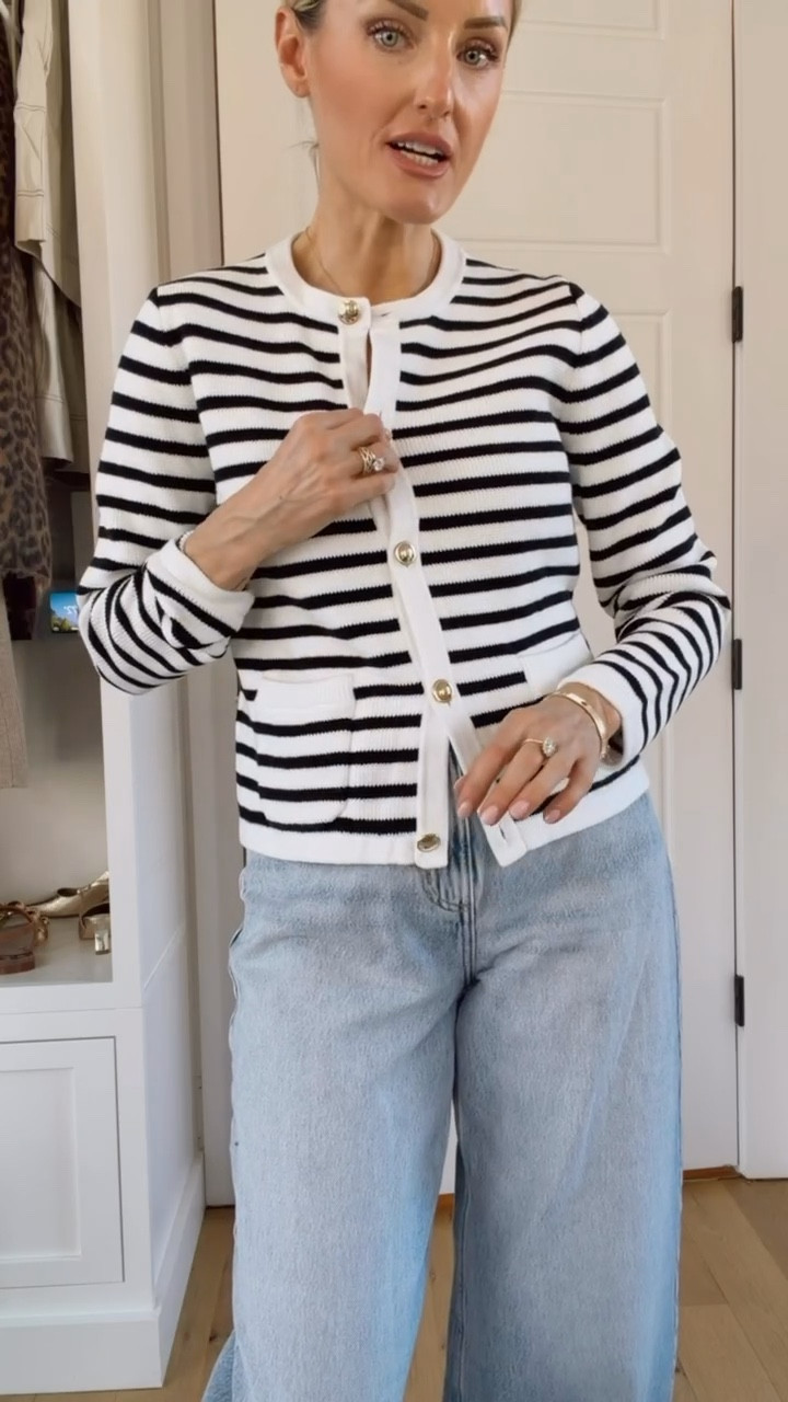 This striped lady jacket from @Quince is truly such a good piece to have in your closet! It’s timeless & something you can wear all year round! Great fo workwear too! Wearing size S! @onequince #quincepartner 

Loverly Grey, quince, spring capsule, capsule wardrobe, closet staples, lady jacket, striped cardigan 

#LTKSeasonal