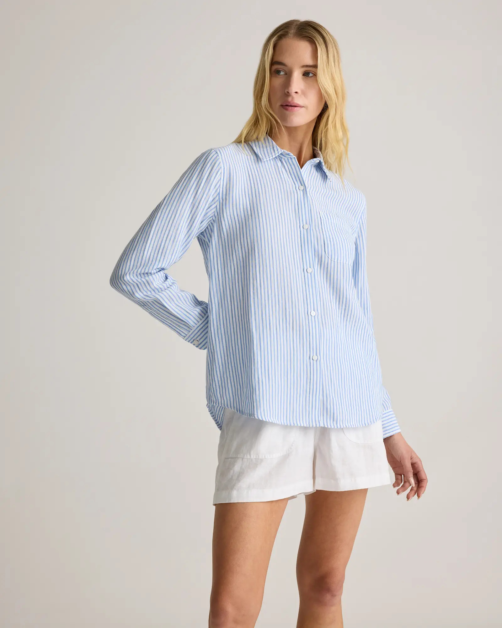 100% Organic Cotton Gauze Long Sleeve Shirt | Quince