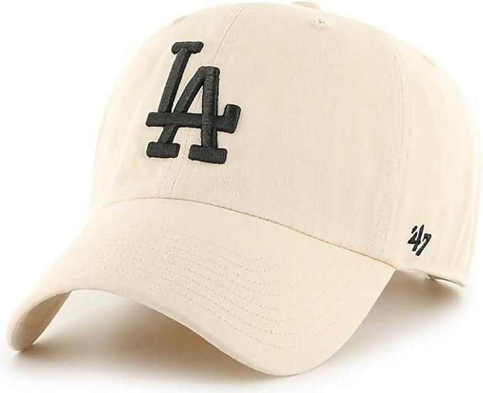 47 Brand MLB Natural Primary Logo Clean Up Adjustable Baseball Cap Hat, Adult One Size Fits All | Amazon (US)