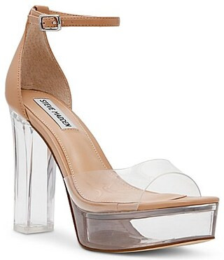 Steve Madden Ana-C Clear Vinyl Platform Dress Sandals - 9 | Dillard's
