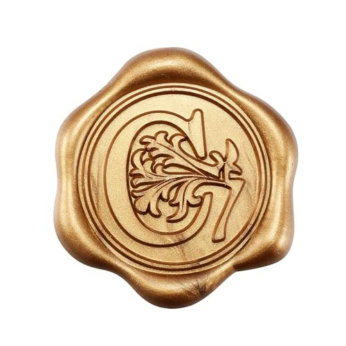 Yoption 50Pcs Initial C Wax Seal Stickers, Retro Antique Gold Letter Self Adhesive Envelope Seal Stickers for Wedding Party Birthday Christmas (C) | Amazon (US)