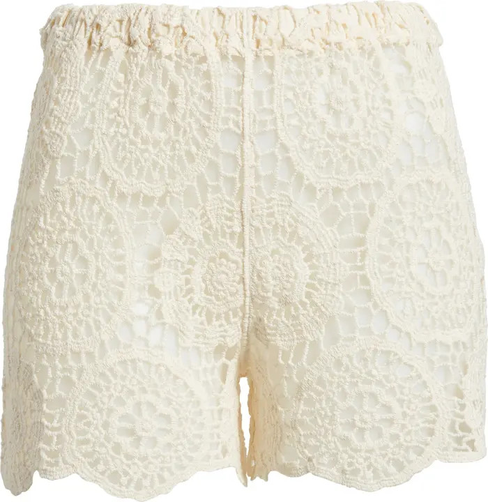 NASTY GAL Beach Premium Open Stitch Cover-Up Shorts | Nordstrom | Nordstrom