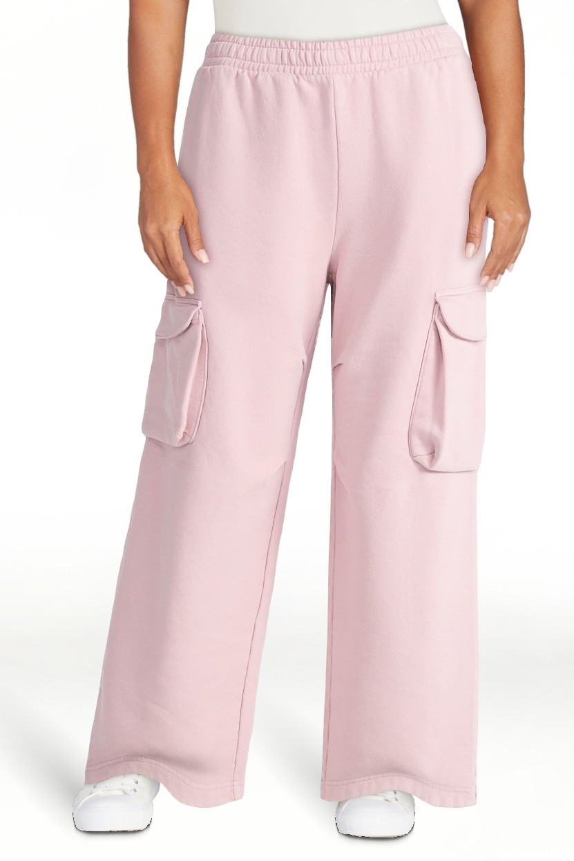 Scoop Women’s Mineral Washed Wide Leg Cargo Sweatpants, Sizes XS-XXL - Walmart.com | Walmart (US)