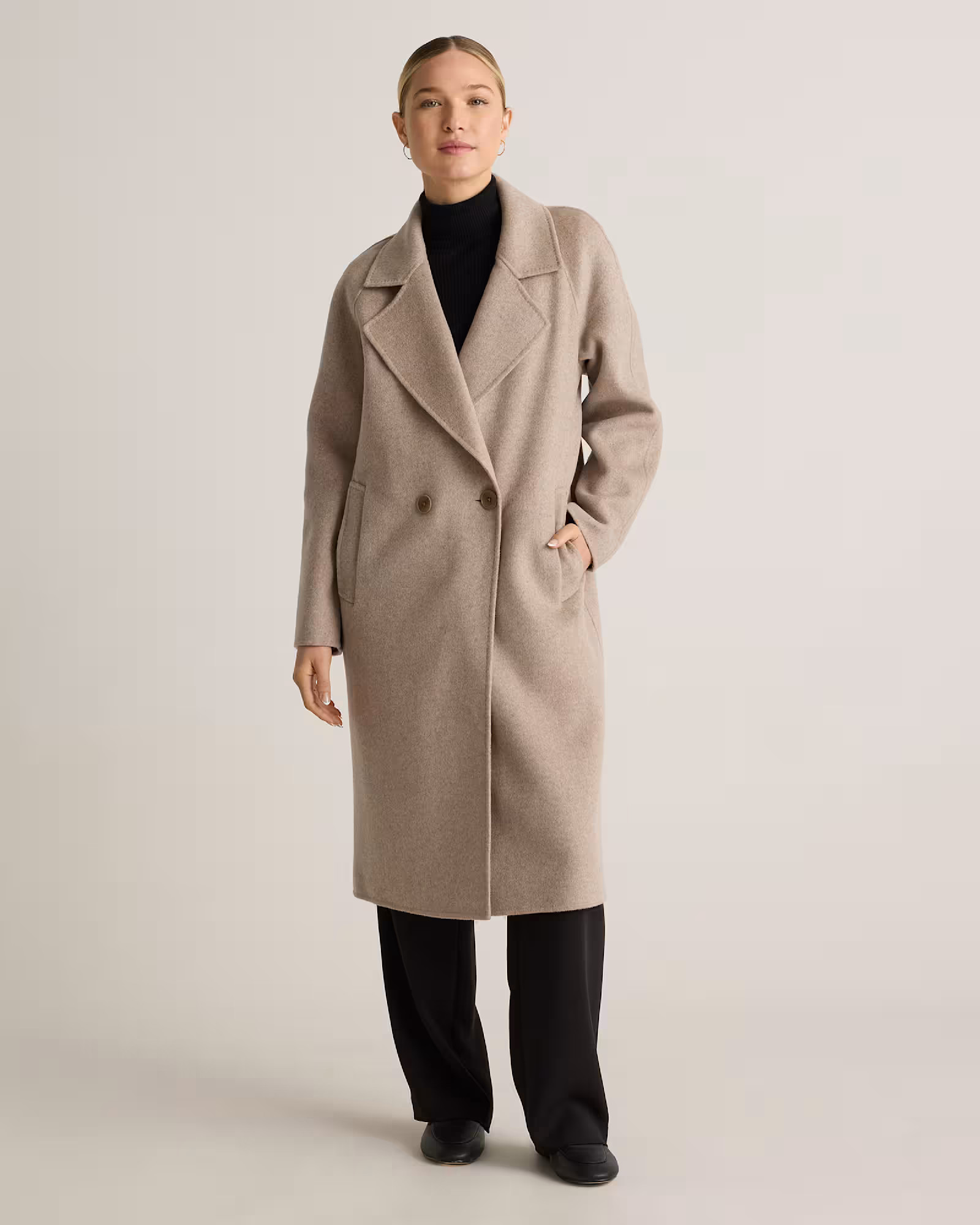 Double-Faced Merino Wool Notched Lapel Coat | Quince