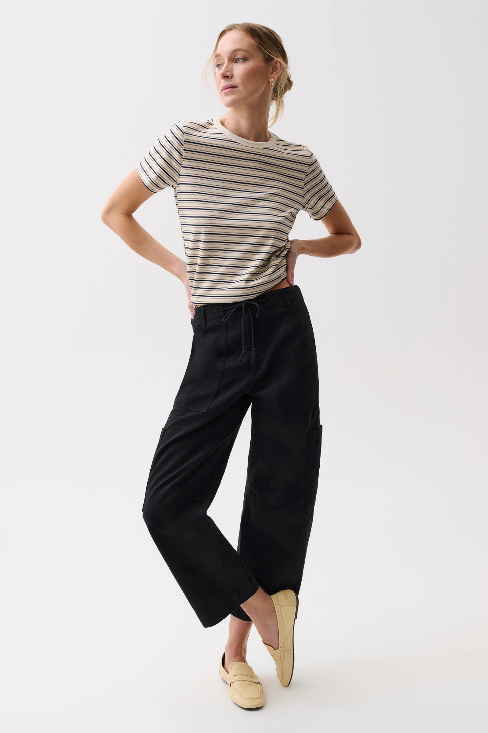 Sabrina Curved Utility Pants - Nautical | Pistola Denim