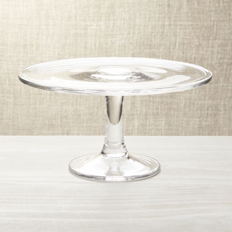 Charlotte Glass Pedestal Cake Stand Plate + Reviews | Crate & Barrel | Crate & Barrel