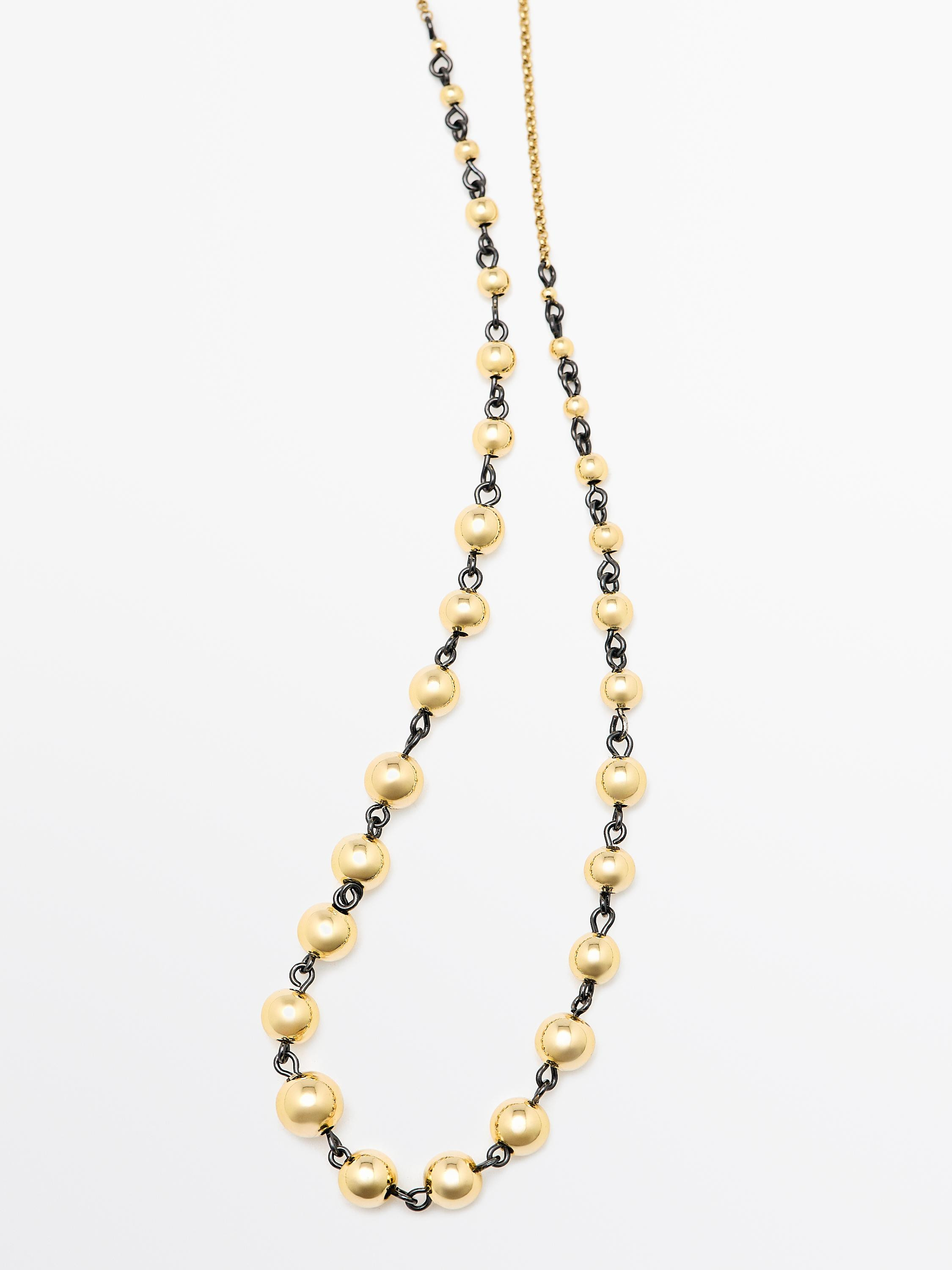 Collier cha\u00eene perles \u00b7 Dor\u00e9 \u00b7 Accessoires | Massimo Dutti | Massimo Dutti FR