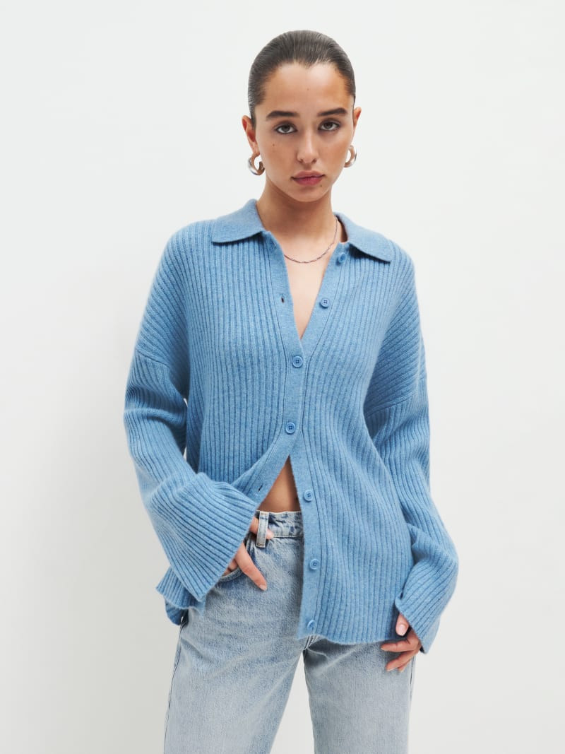 Fantino Cashmere Collared Cardigan | Reformation (Global)