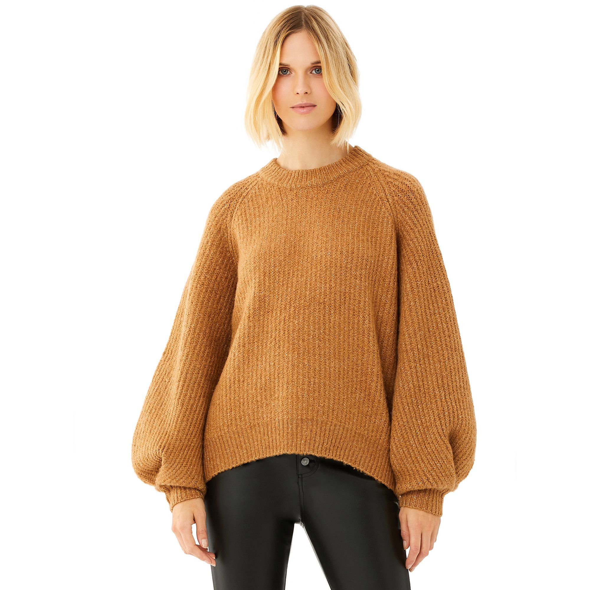 Scoop Women's Balloon Sleeve Crewneck Sweater | Walmart (US)