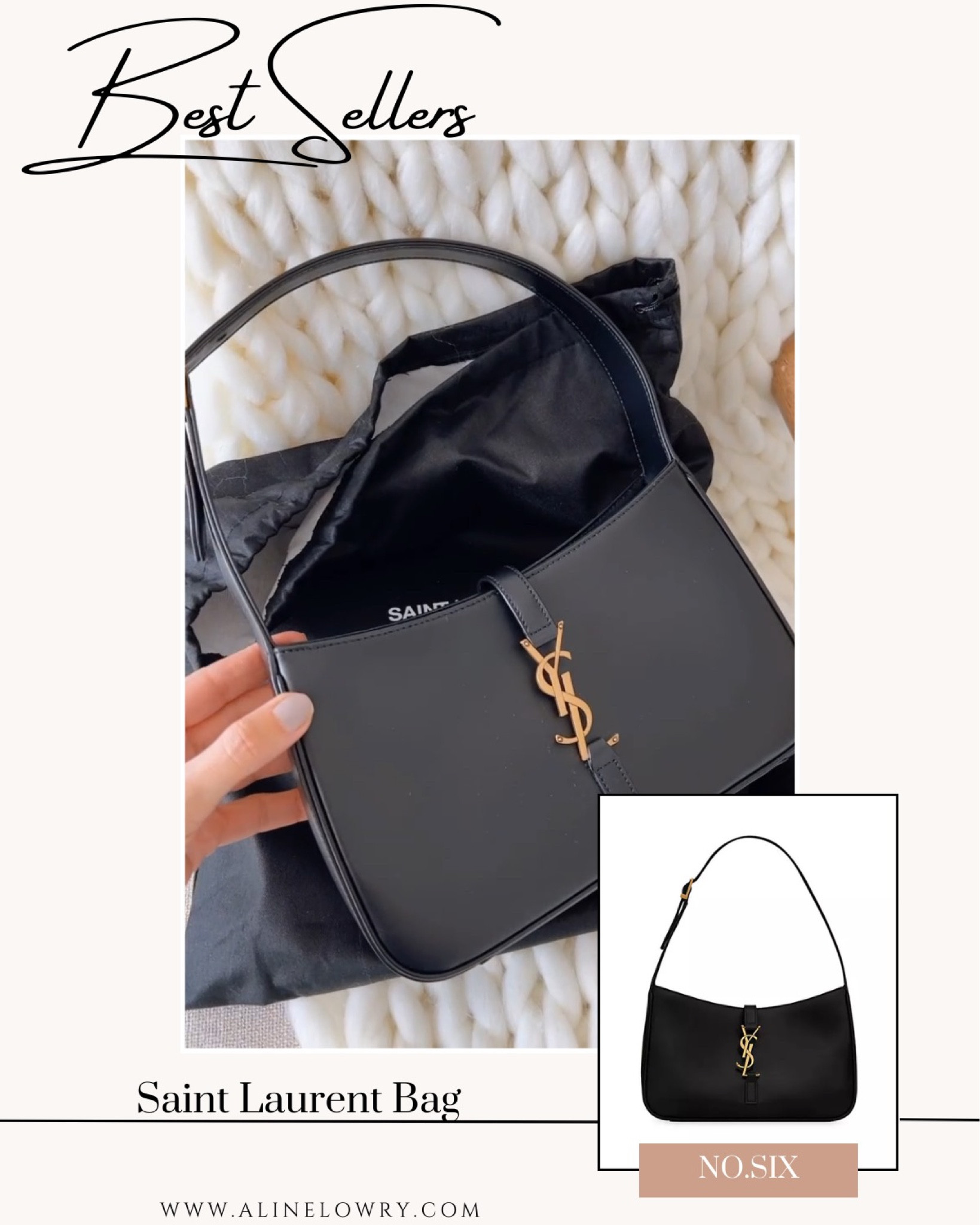 Top Six of this week! New beauty 🤍 Saint Laurent Le 5 à 7 Leather Hobo