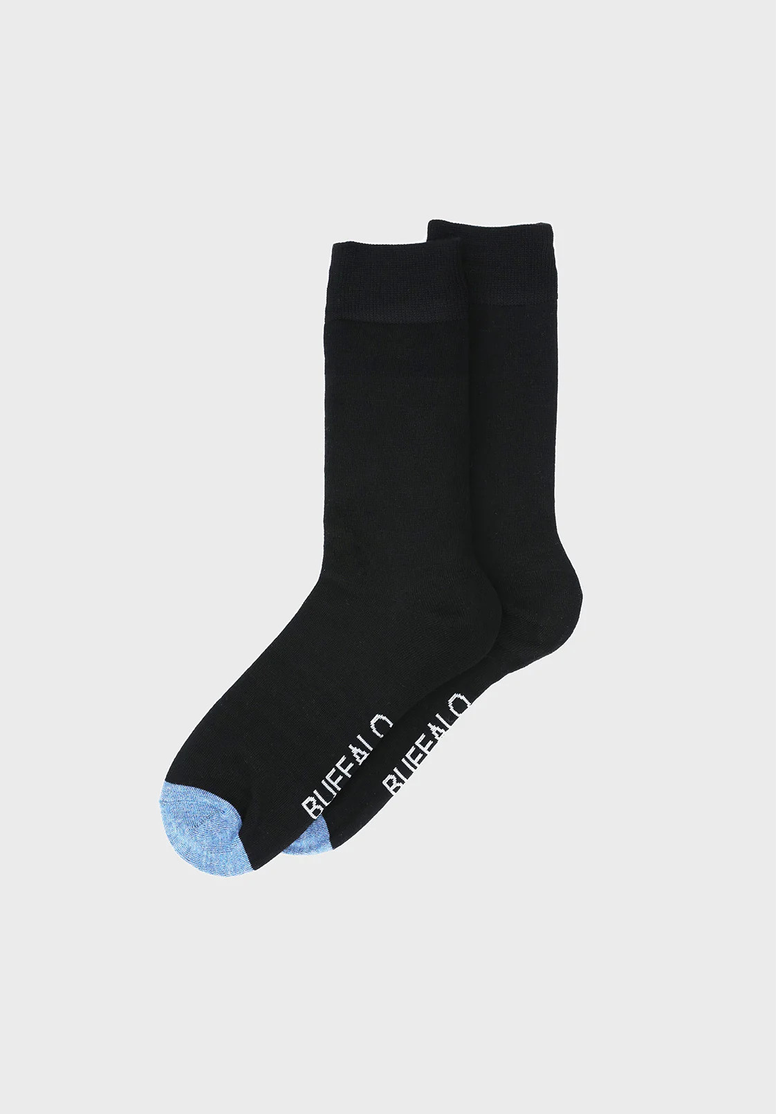 Classic Dress Socks With Heather Blue Contrast Toe - BUMC001 | Buffalo David Bitton