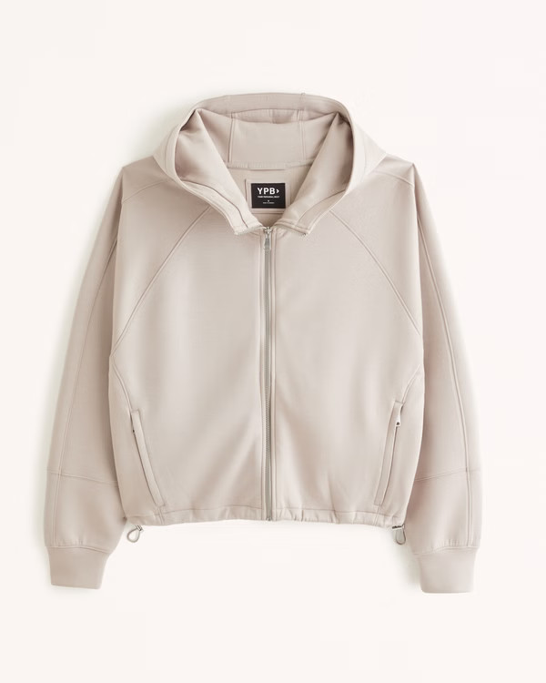 YPB neoKNIT Cinched Full-Zip Hoodie | Abercrombie & Fitch (US)