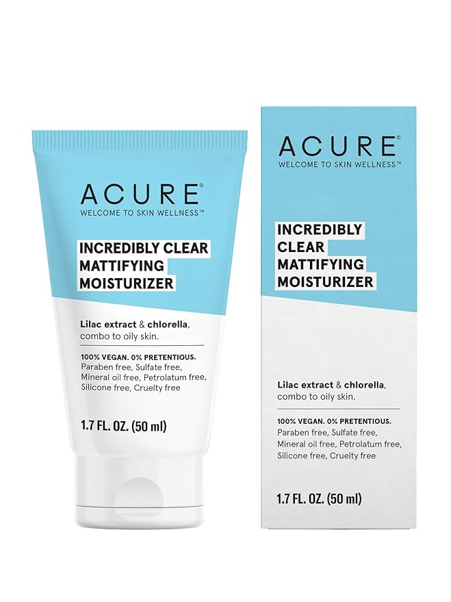 ACURE Incredibly Clear Mattifying Moisturizer | 100% Vegan | For Oily to Normal & Acne Prone Skin... | Amazon (US)