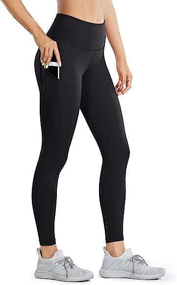 Women's High Waisted Yoga Pants with Pockets Naked Feeling Workout Leggings - 25 Inches | Amazon (US)