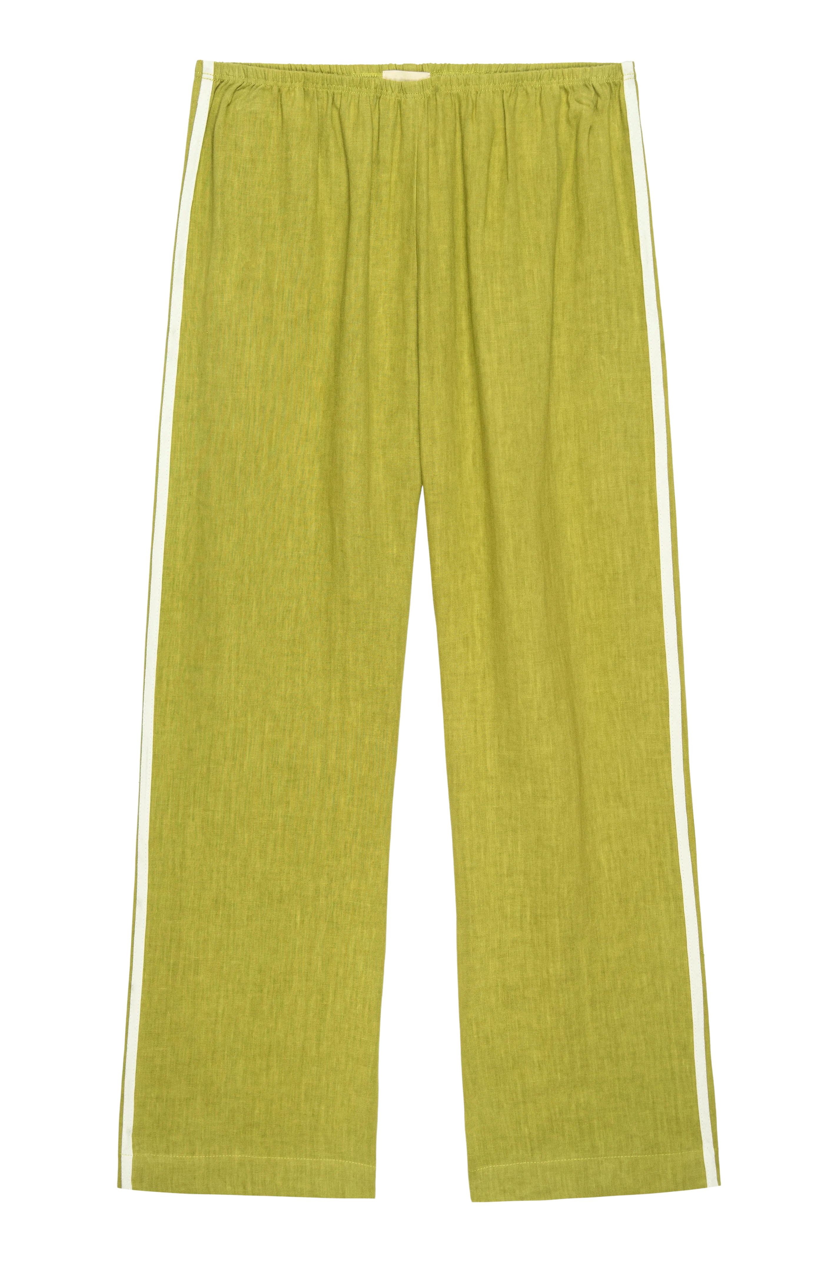 The Linen Crop Stripe Pant | DONNI.