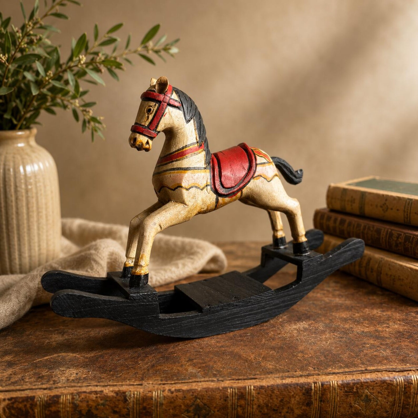 Vintage Hand Carved Rocking Horse – Folk Art Wooden Horse – Rustic Nursery Decor – Primitiv... | Etsy (Global)