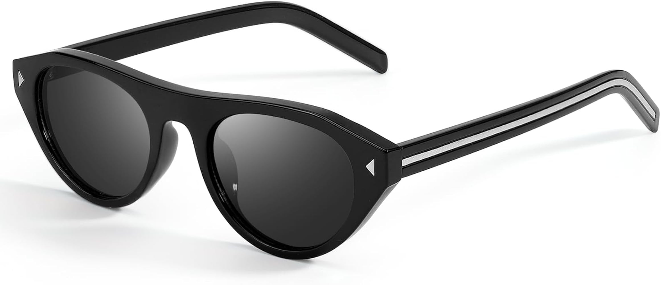 Oval Cat Eye Sunglasses for Women Trendy Retro Cateye Frame with UV Protection for Traveling or D... | Amazon (US)