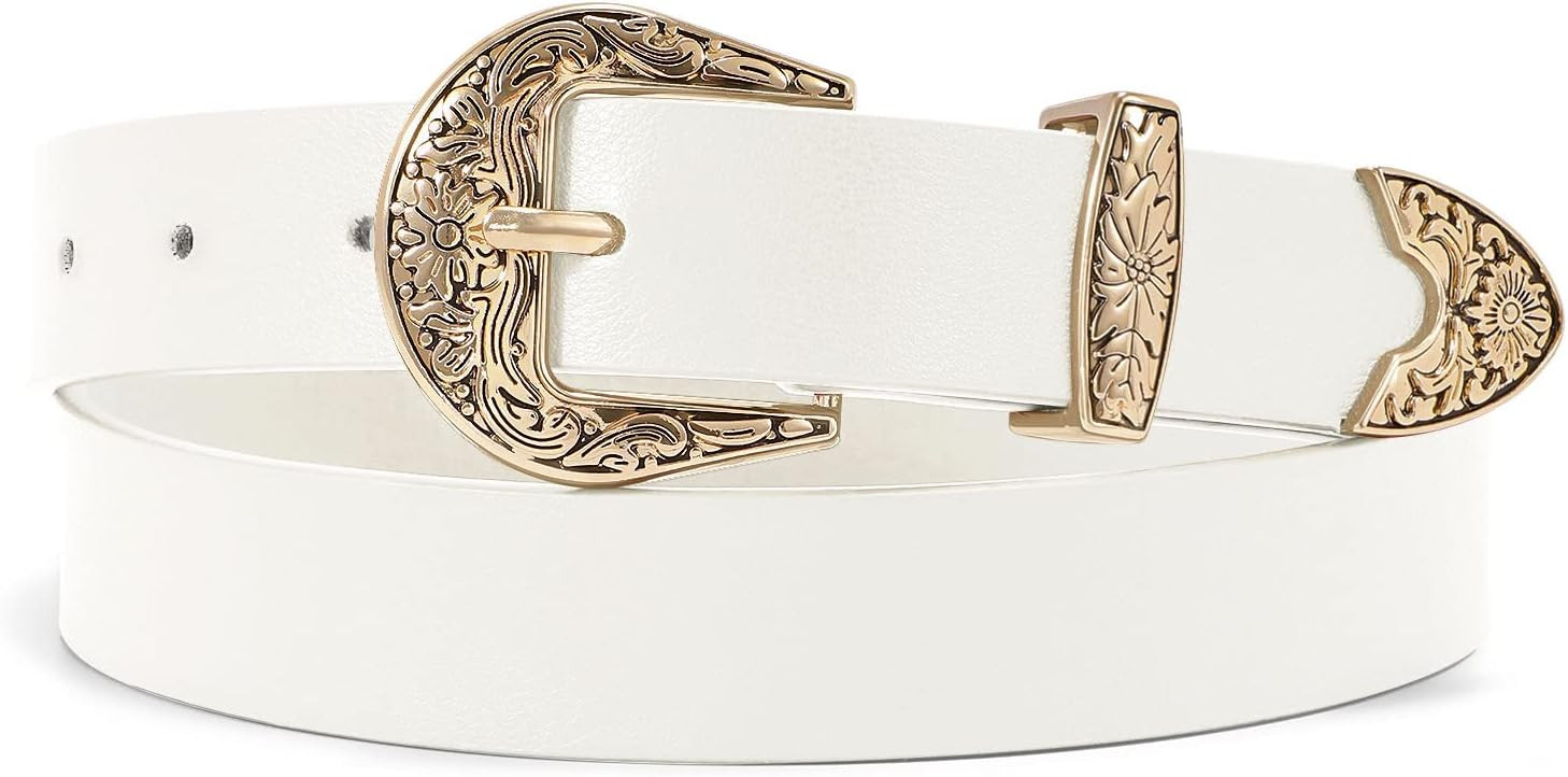 WHIPPY Western Belts for Women - Vintage Western Design Ladies Cowgirl Waist Belt for Pants Jeans... | Amazon (US)