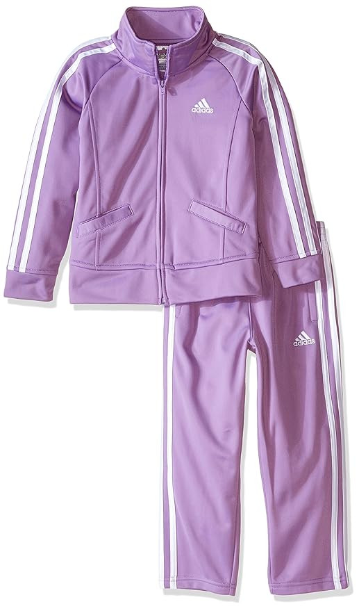 Adidas Girls' Tricot Zip Jacket and Pant Set | Amazon (US)