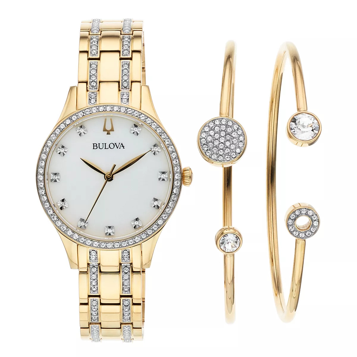 Bulova Women's Crystal Watch & Bracelet Set - 98X119 | Kohl's