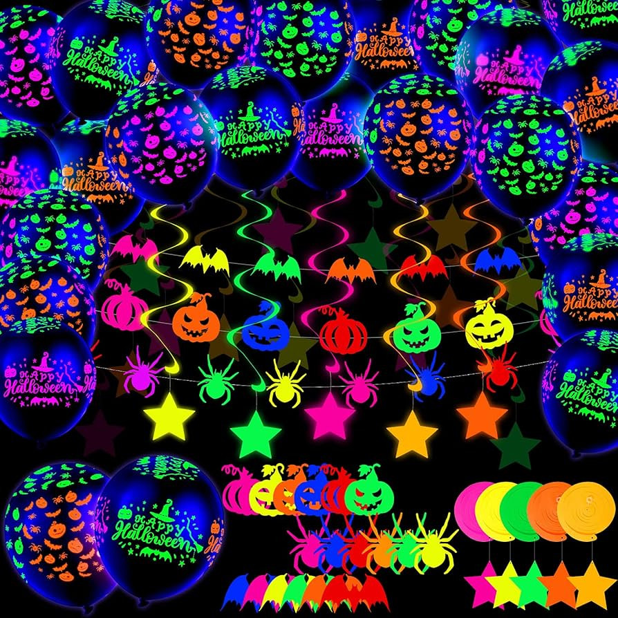 Neon party supplies glow in the dark party Decorations glow party supplies and decorations 50 Neo... | Amazon (US)