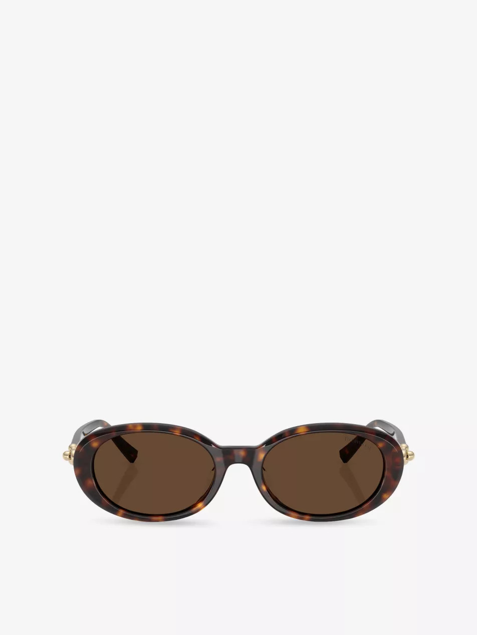 TF4242D Round-Frame Tortoiseshell Acetate Sunglasses | Selfridges